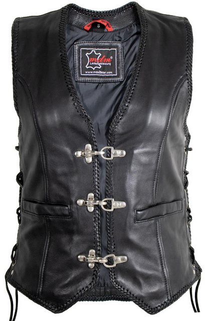 MDM Lederweste Damen Biker Lederweste (Biker Motorrad Lederweste) günstig online kaufen