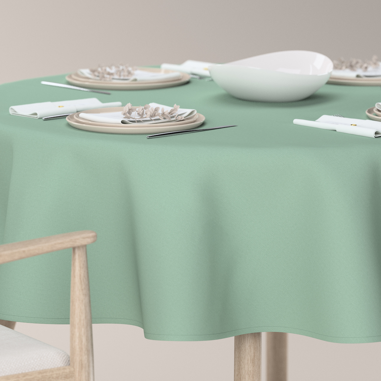 Runde Tischdecke, grün, Loneta (133-61) günstig online kaufen