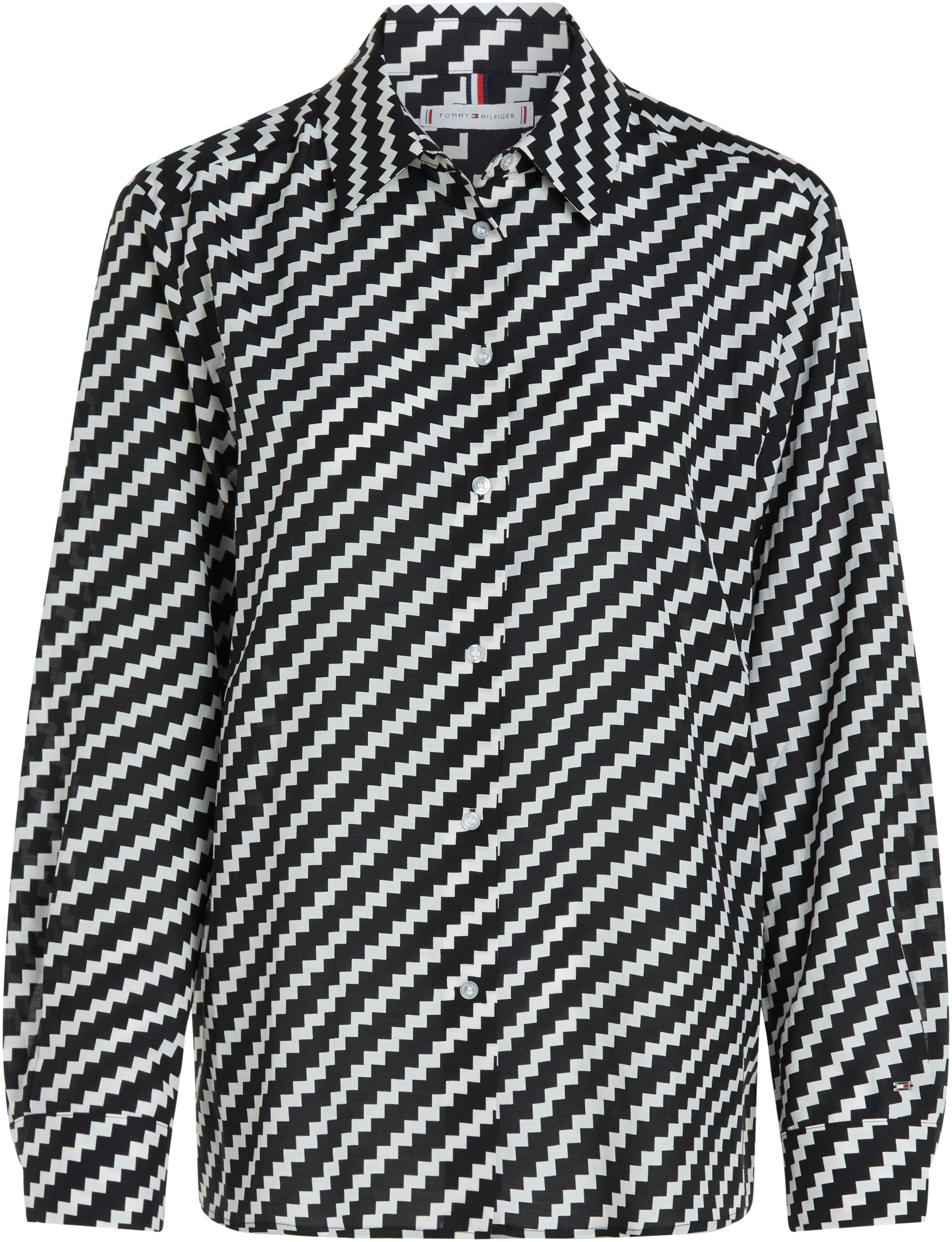 Tommy Hilfiger Curve Blusentop CRV ZIGZAG PRINTED SHIRT mit Musterung günstig online kaufen