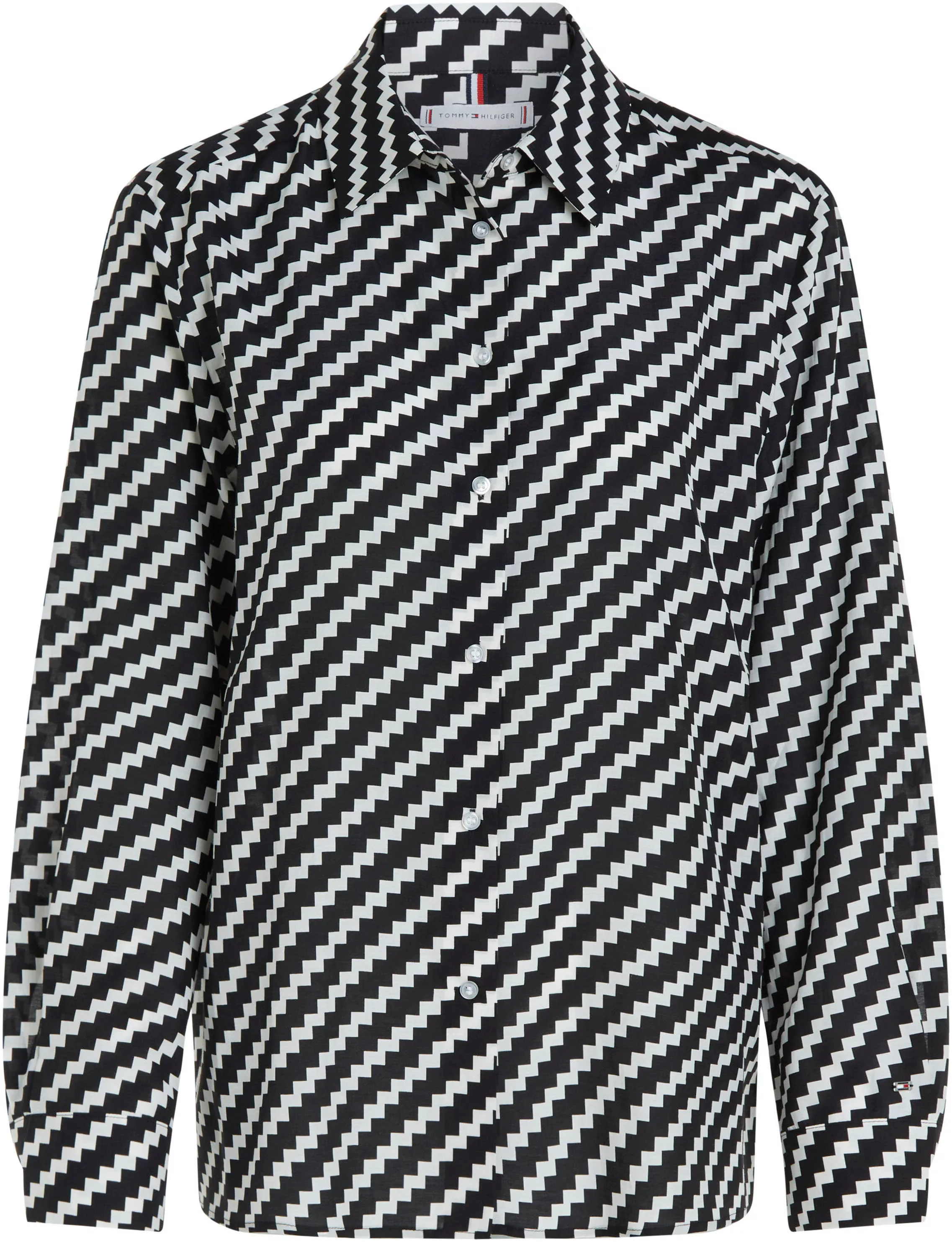 Tommy Hilfiger Curve Blusentop "CRV ZIGZAG PRINTED SHIRT", mit Musterung günstig online kaufen