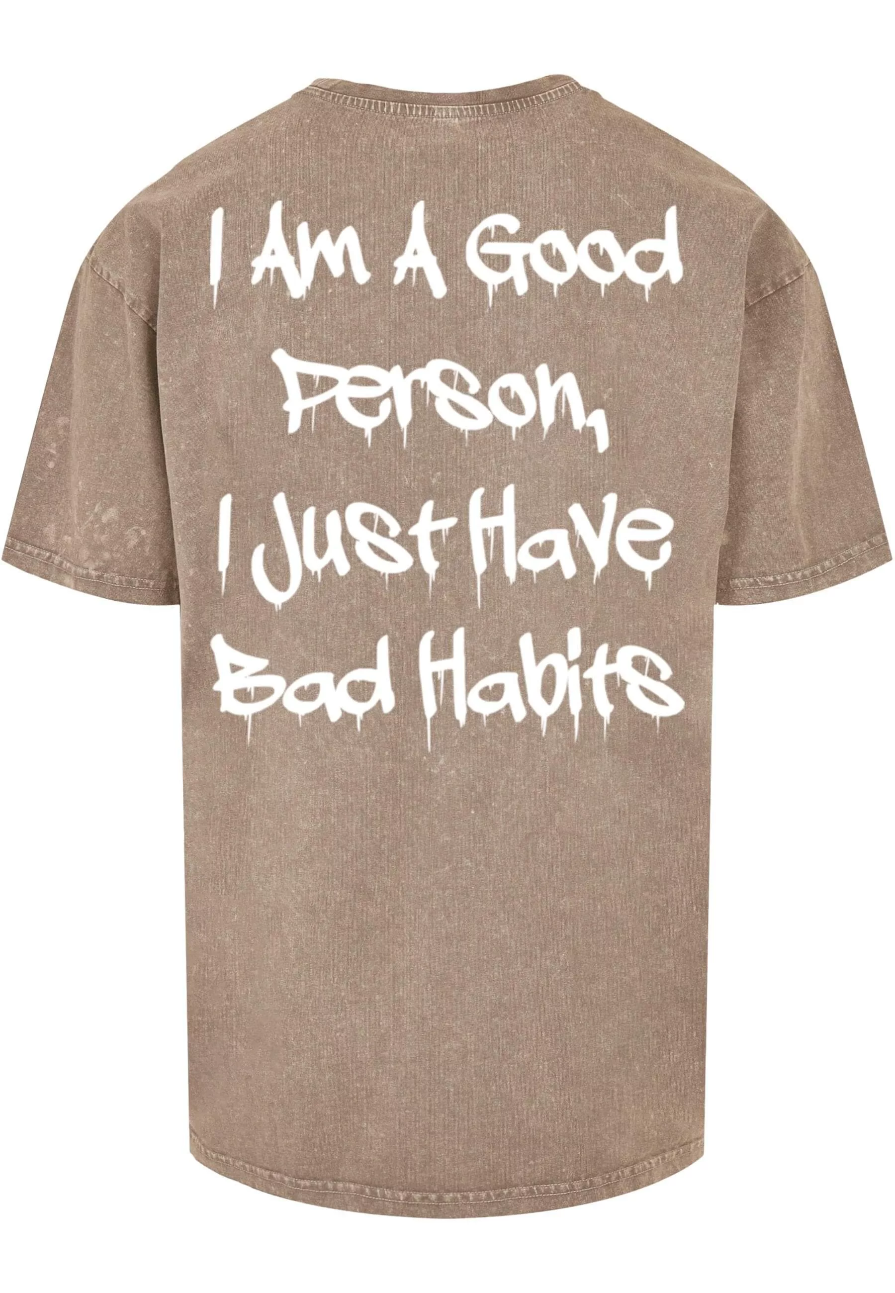 Merchcode T-Shirt "Merchcode Herren Bad Habits Acid Washed Heavy Oversized günstig online kaufen