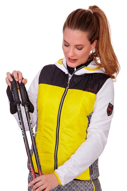 Almgwand Outdoorjacke Steppjacke Damen - RIFFLERKOGEL - gelb/weiß/schwarz günstig online kaufen