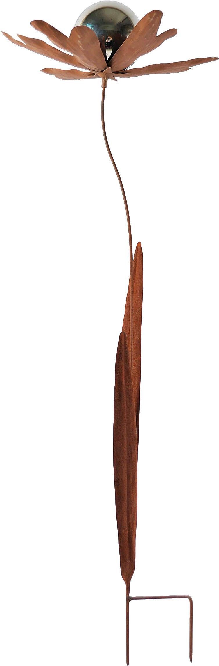 locker Deko-Windrad Rusty Flower, in Rostoptik günstig online kaufen