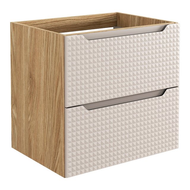 Lomadox Waschbeckenschrank LONDON-56-BEIGE Waschtischunterschrank 60cm brei günstig online kaufen