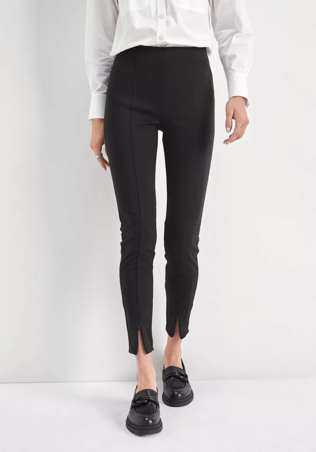 HECHTER PARIS Leggings mit dezentem Metalllabel günstig online kaufen