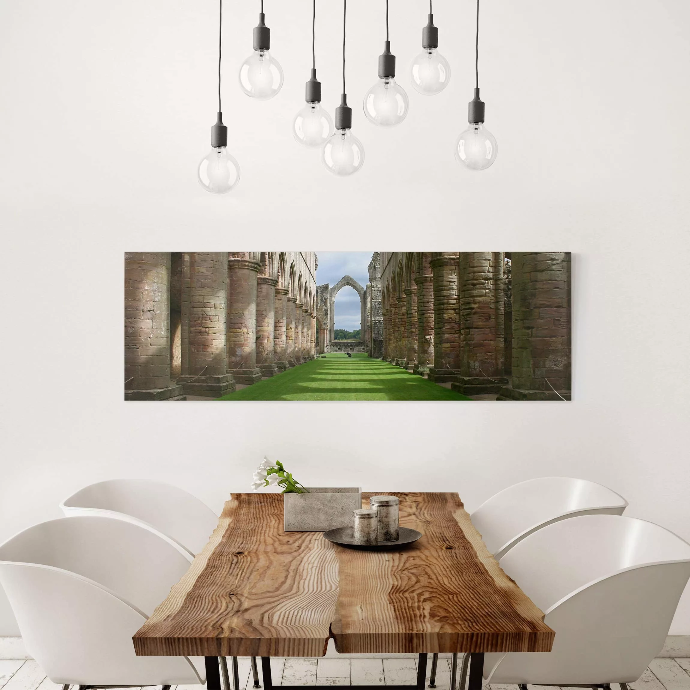 Leinwandbild Architektur & Skyline - Panorama Fountains Abbey günstig online kaufen