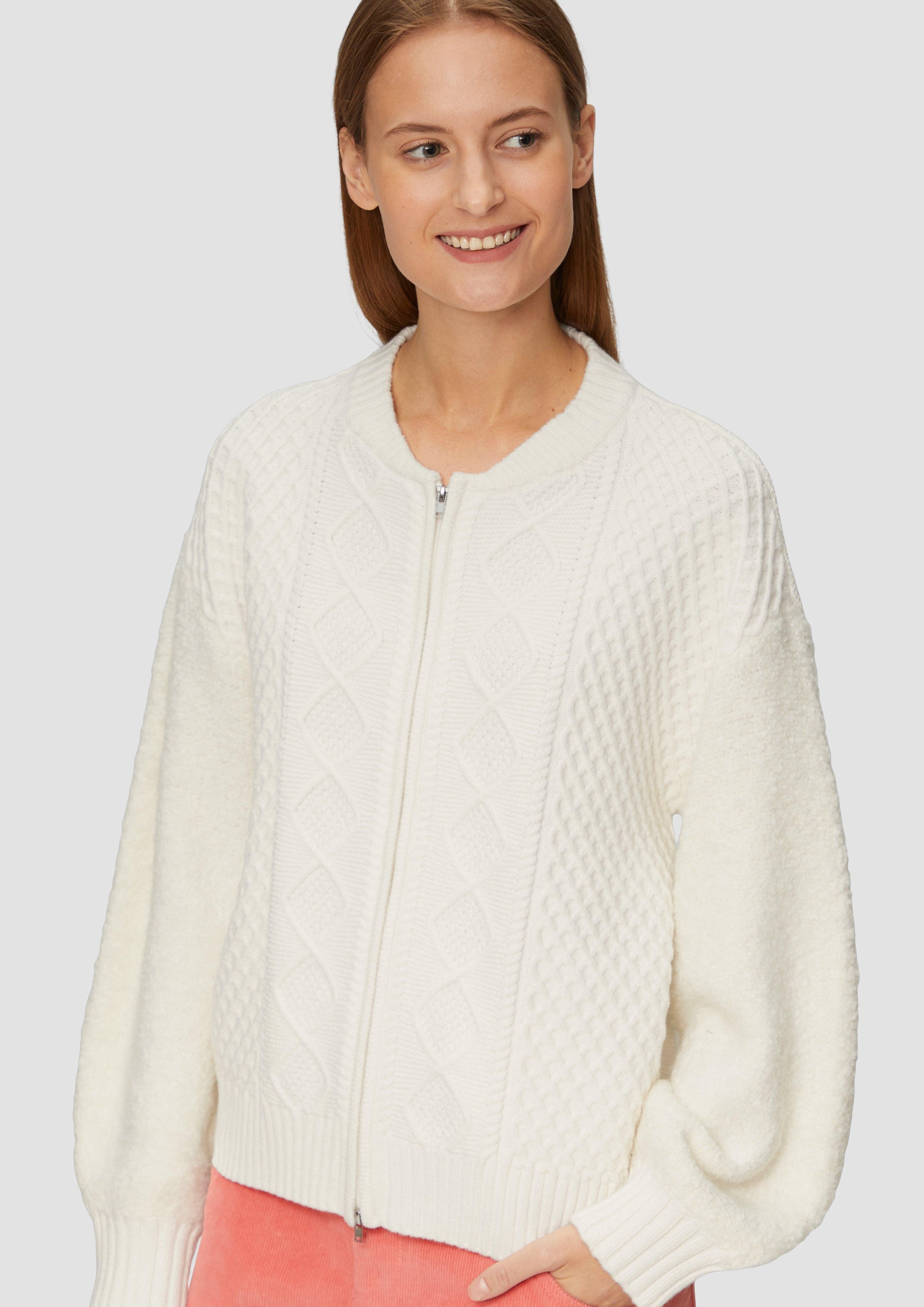 s.Oliver Strickjacke Strickjacke mit Strukturmix günstig online kaufen