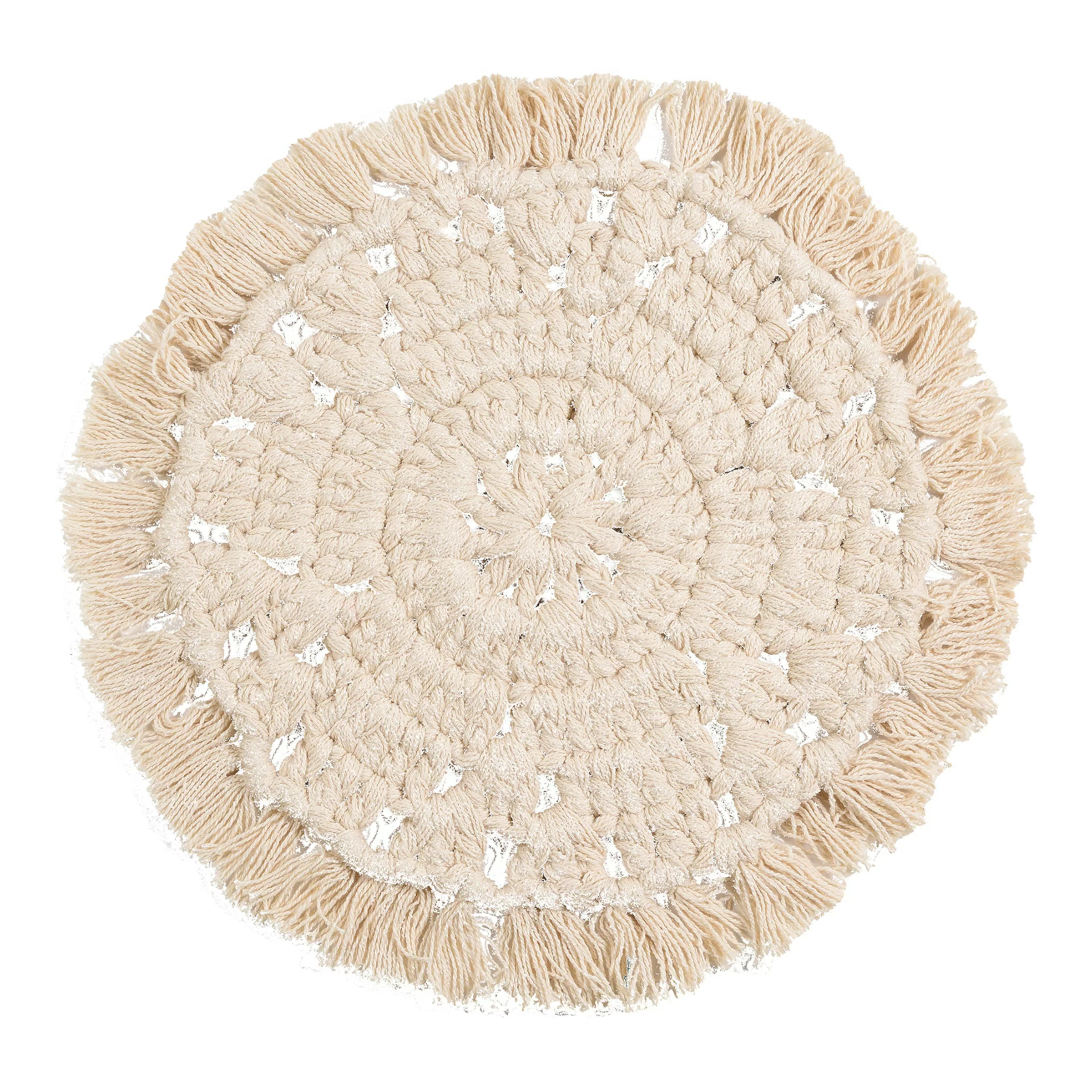 Tischset MAKRAMEE BOHO ca.40cm, creme günstig online kaufen