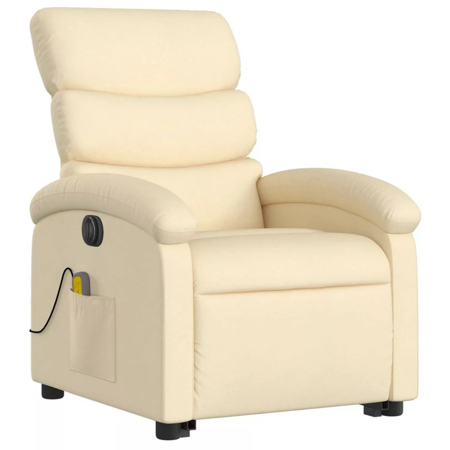 vidaXL Elektrischer Massagesessel mit Aufstehhilfe Creme Stoff Modell 8 günstig online kaufen