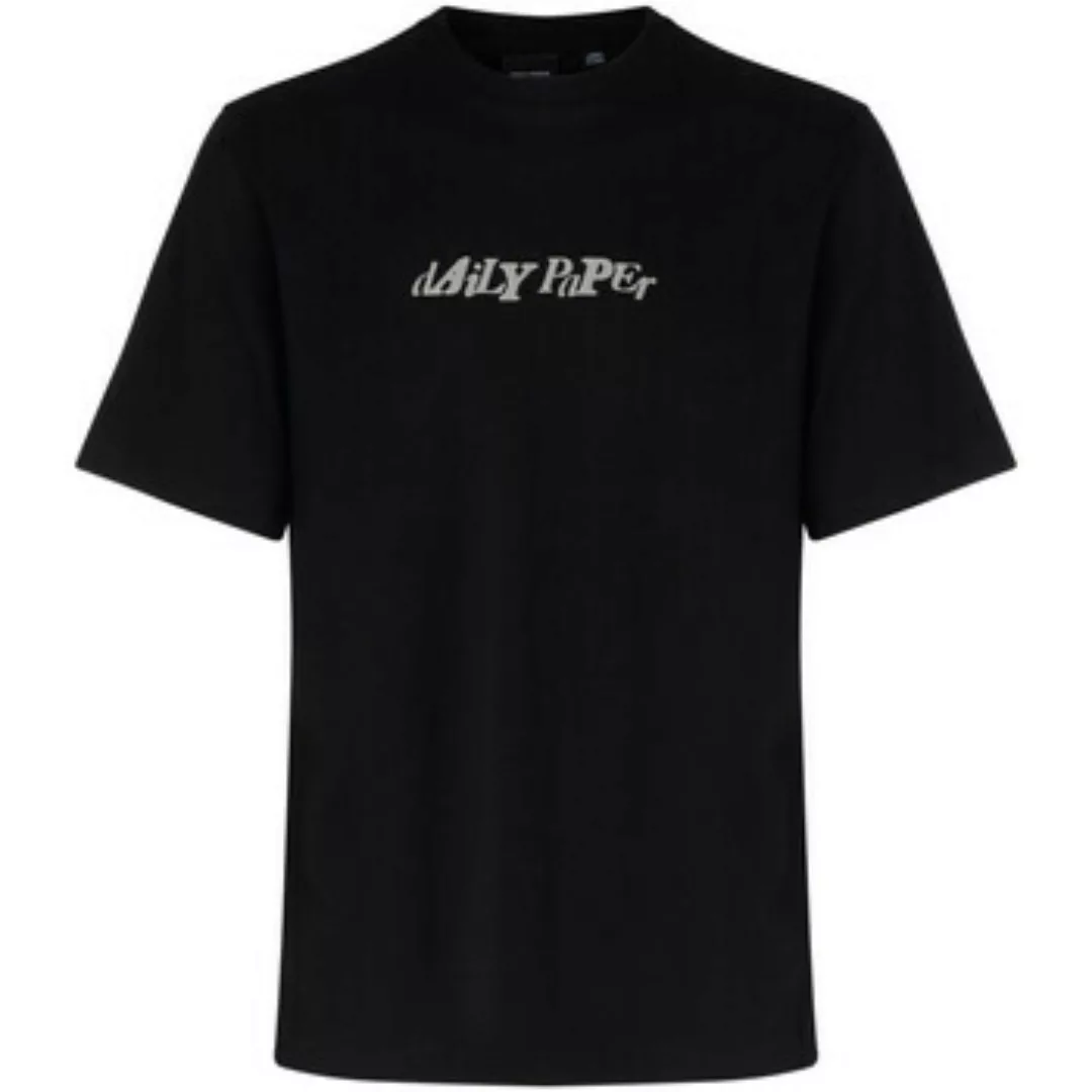 Daily Paper  T-Shirts & Poloshirts T-Shit Unified Type aus schwarzer Baumwo günstig online kaufen