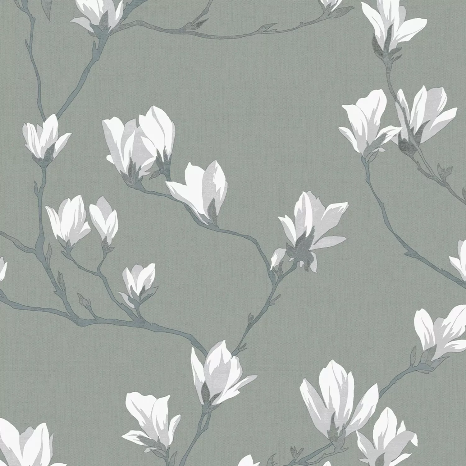 Laura Ashley Vliestapete Magnolia Grove Slate 10,05 x 0,52 m günstig online kaufen
