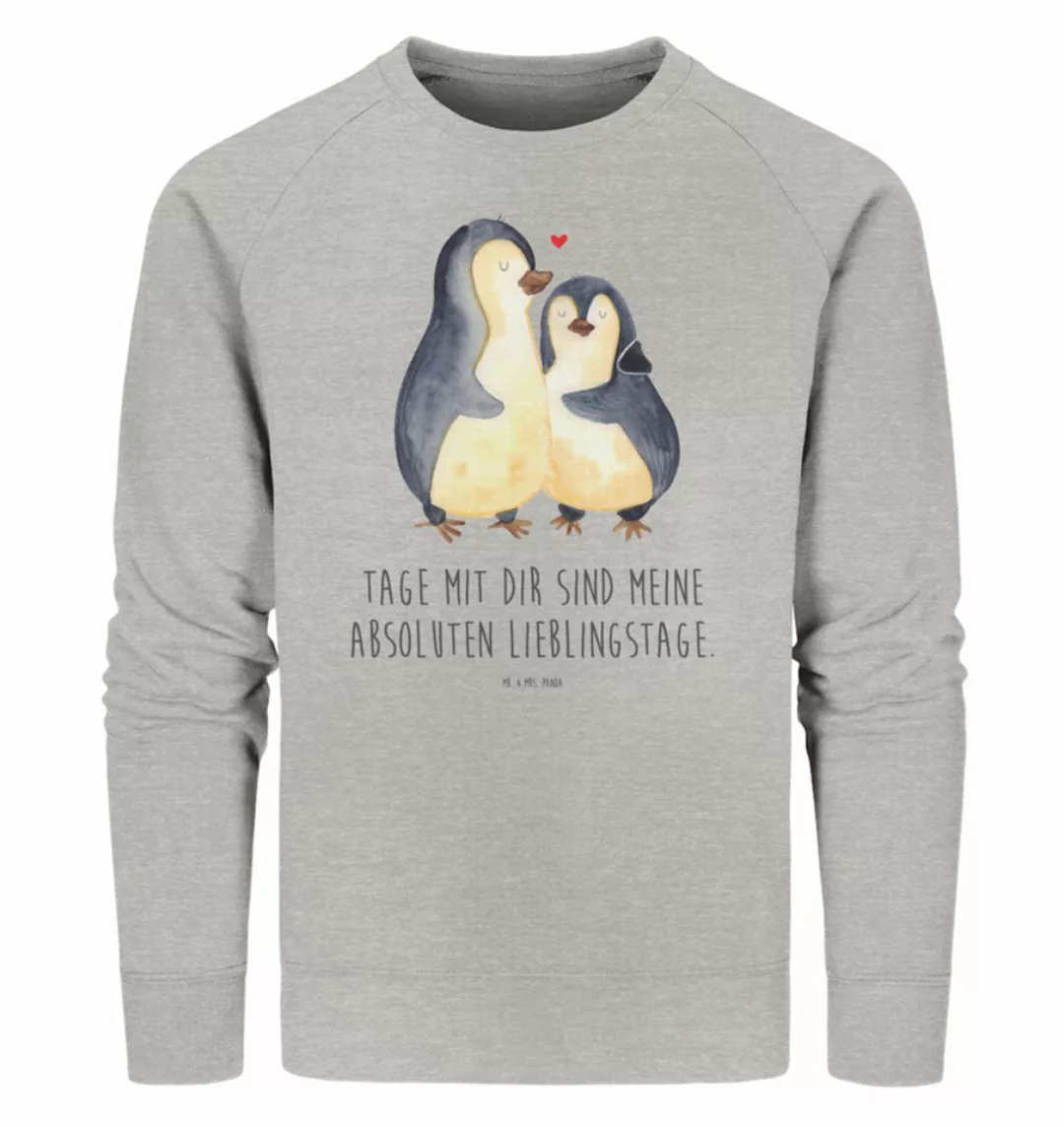 Mr. & Mrs. Panda Longpullover Größe L Pinguin umarmen - Heather Grey - Gesc günstig online kaufen