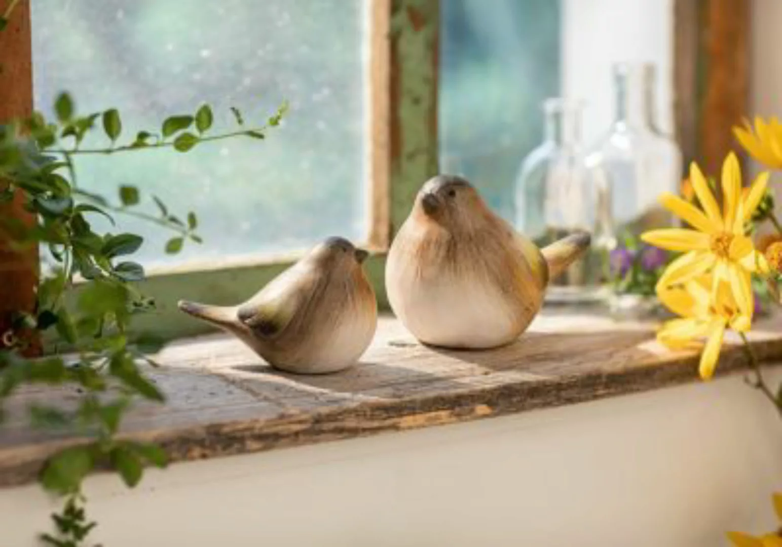 HOME Living Vogel SPAR-SET 2x Piepmatz Dekofiguren bunt günstig online kaufen