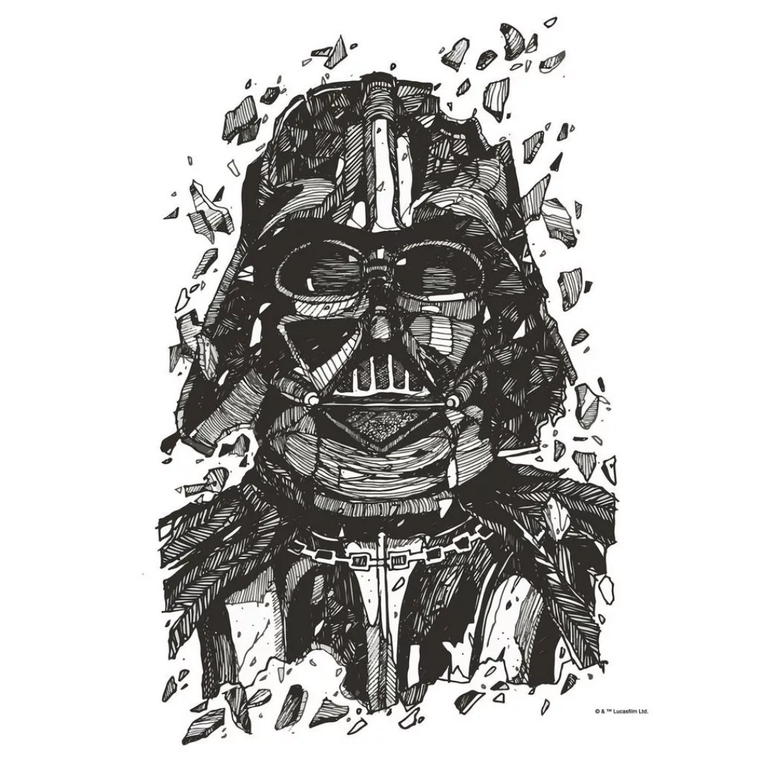 Komar Poster Star Wars Darth Vader Drawing Star Wars B/L: ca. 40x50 cm günstig online kaufen