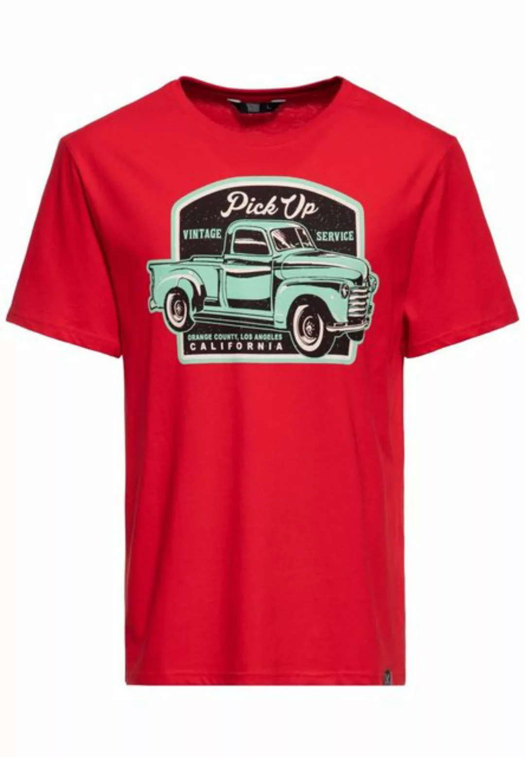 KingKerosin Print-Shirt Pick Up (1-tlg) Front Print im Vintage Muscle-Car D günstig online kaufen