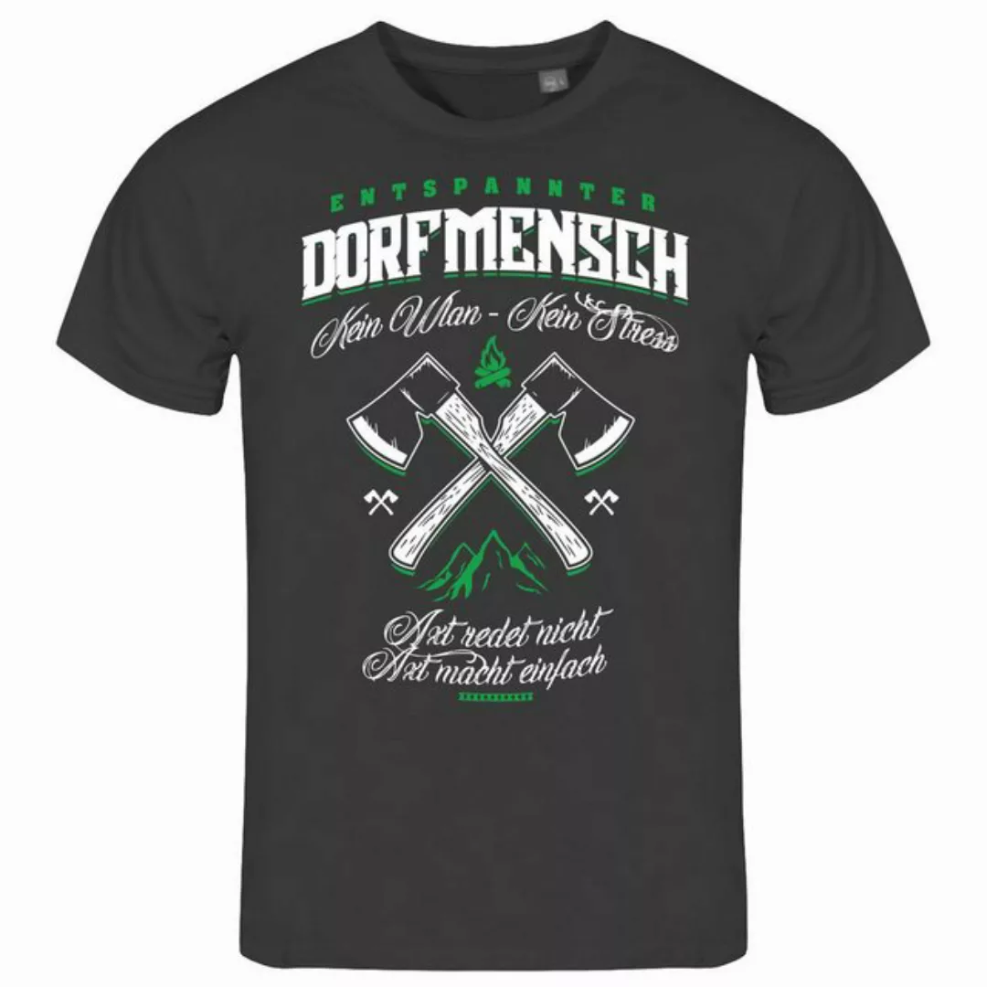 deinshirt Print-Shirt Herren T-Shirt Entspannter Dorfmensch Funshirt mit Mo günstig online kaufen