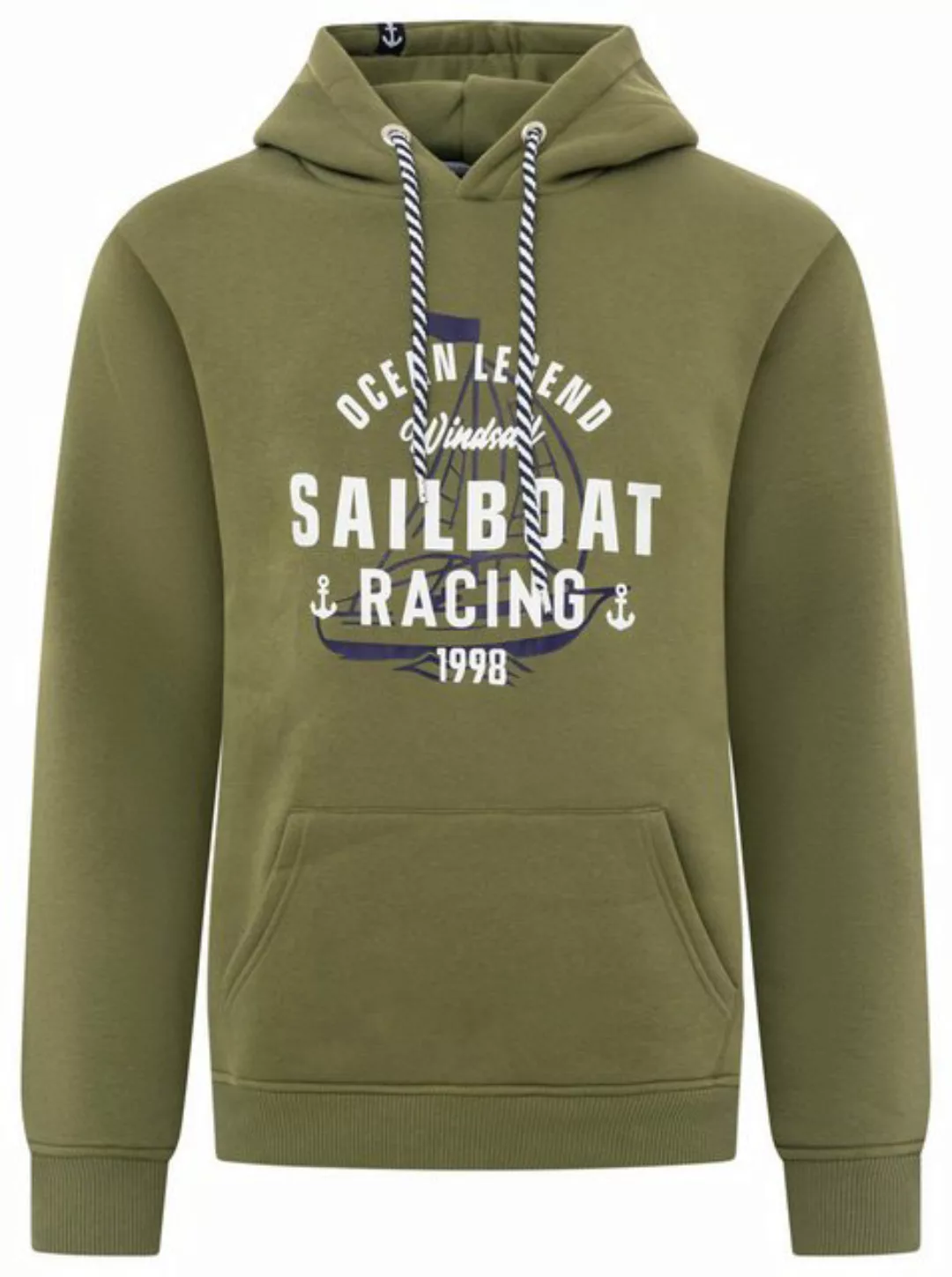 Zwillingsherz Hoodie "Sailboat Racing" Herren mit Fronttaschen und Kordel günstig online kaufen