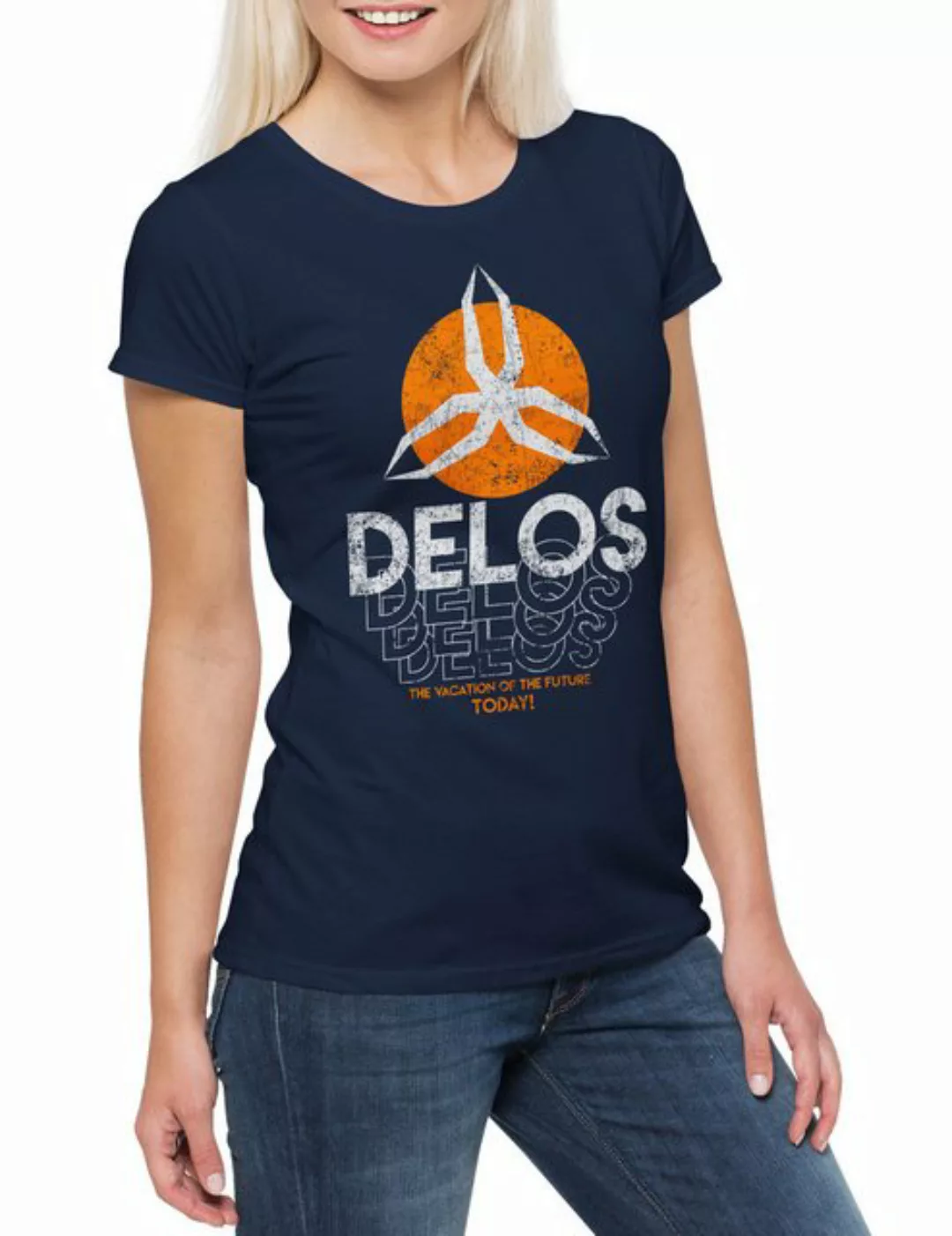 Urban Backwoods Print-Shirt Delos Damen T-Shirt Cowboy Robot Yul Roboter We günstig online kaufen