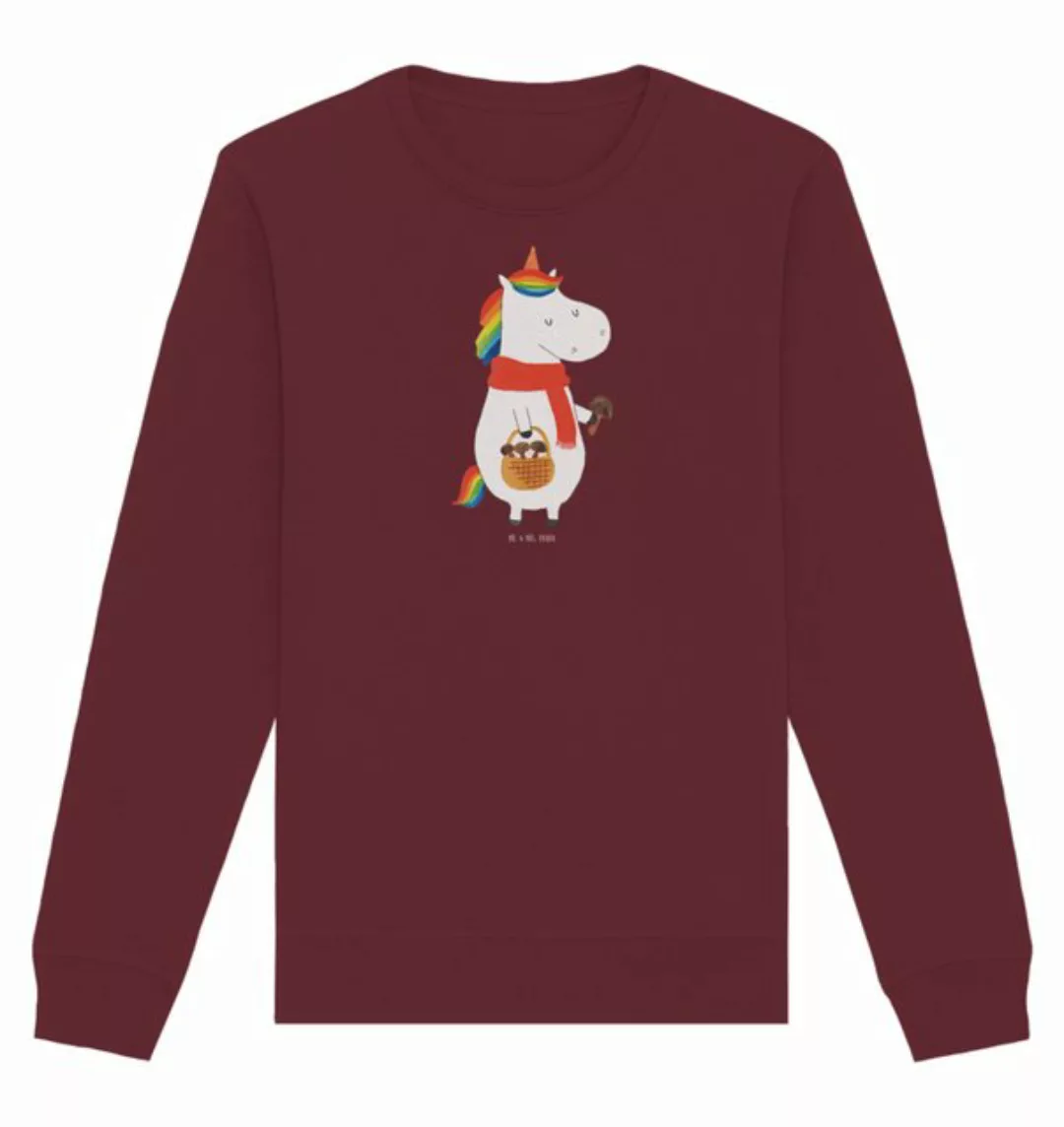 Mr. & Mrs. Panda Longpullover Größe S Einhorn Pilz - Burgundy - Geschenk, E günstig online kaufen