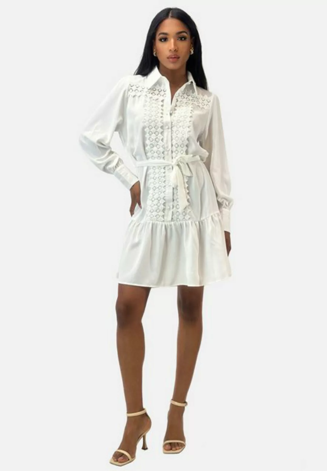 Elara Strickkleid Elara Damen Rüschenkleid (1-tlg) günstig online kaufen