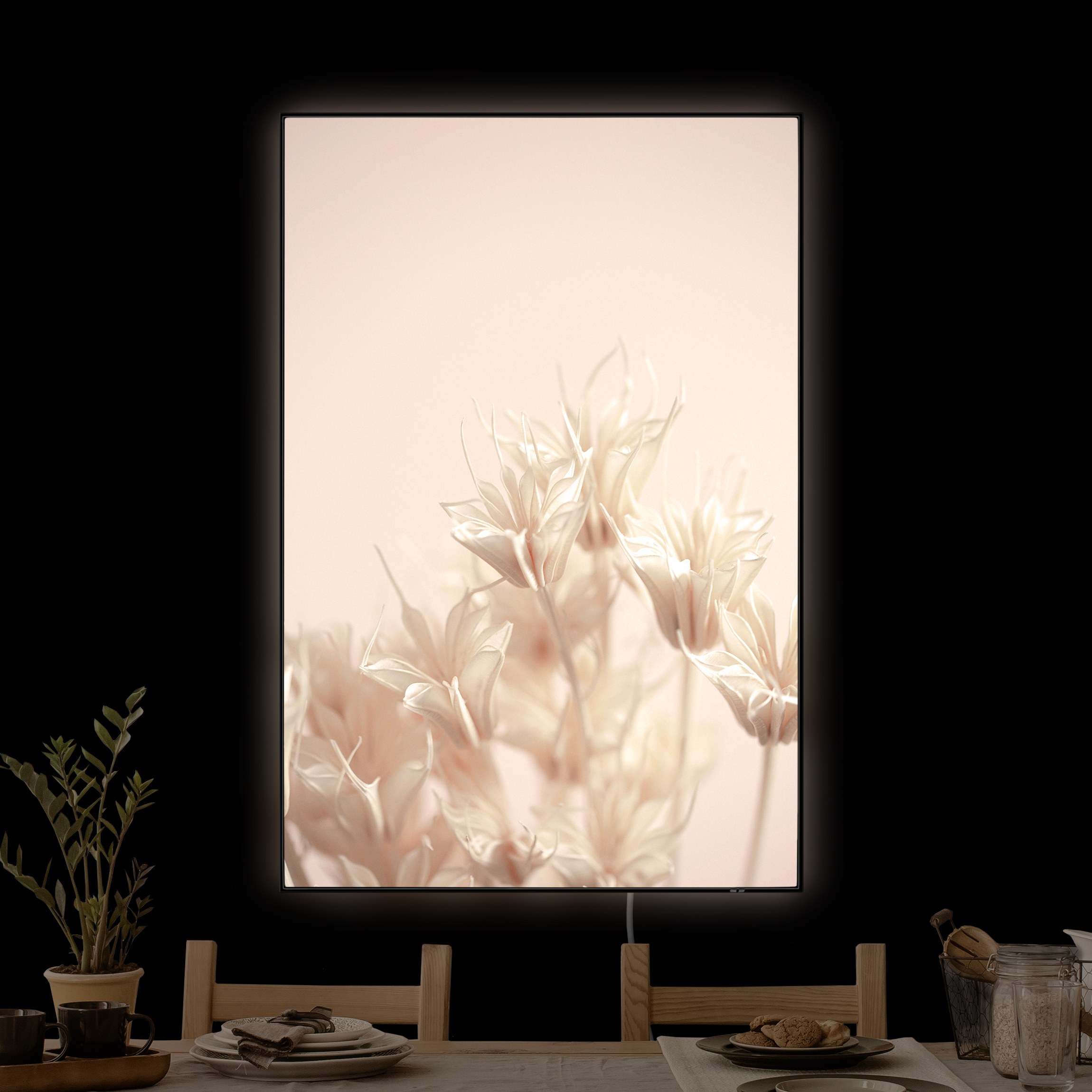 LED-Wechselbild Sepia Trockenblumen günstig online kaufen