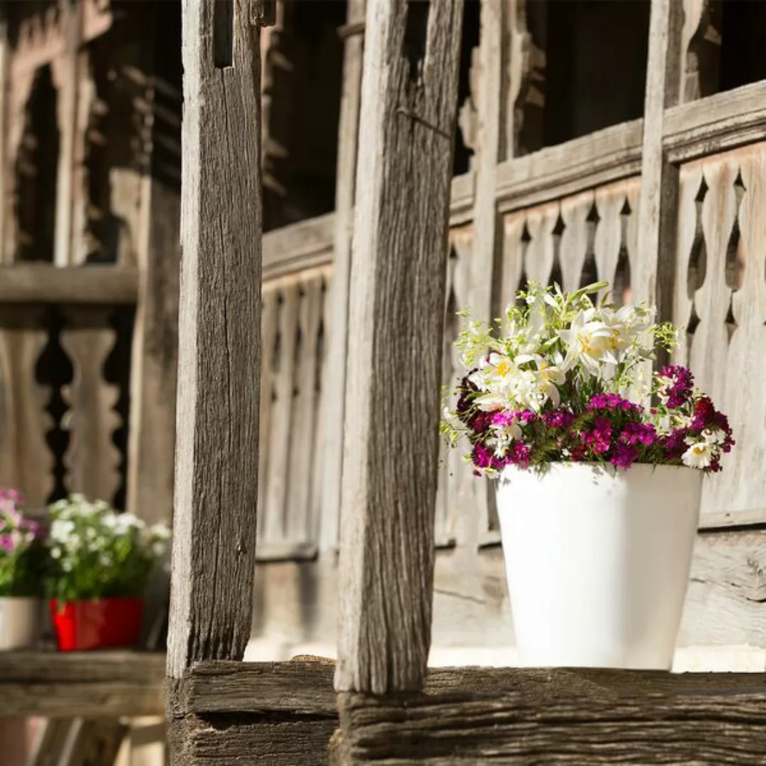 Naturehome Blumentopf Übertopf Keramik Weiß Anthrazit günstig online kaufen