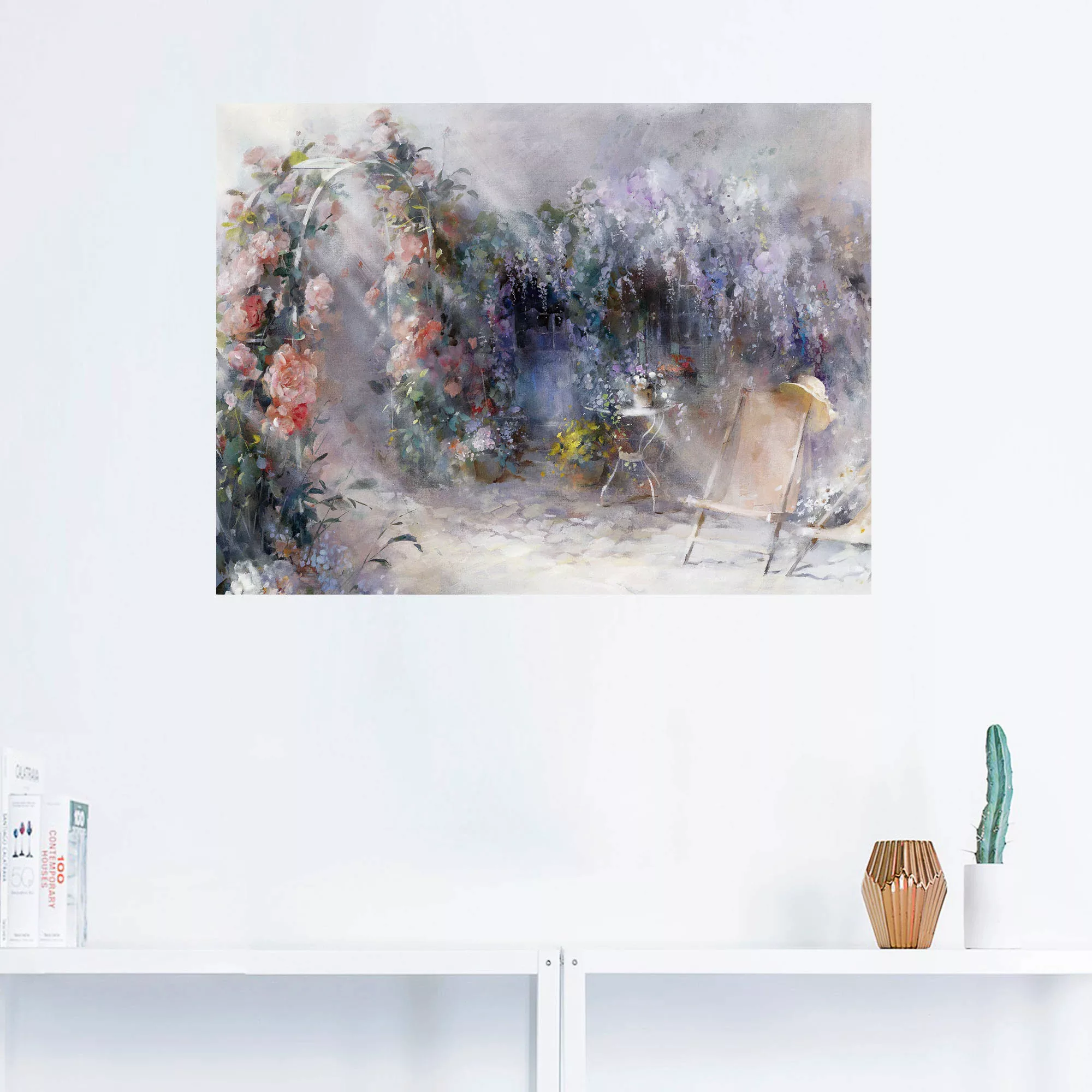 Artland Wandbild "Rosen und Flieder", Garten, (1 St.), als Leinwandbild, Po günstig online kaufen