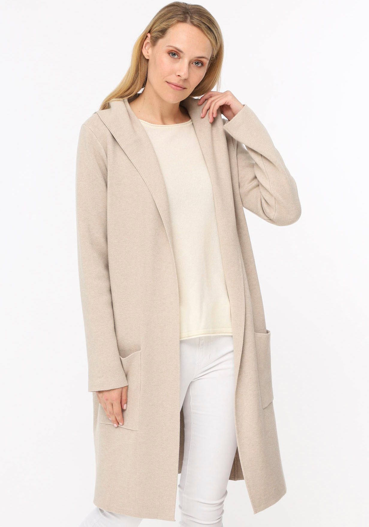 Zwillingsherz Strickjacke "Janina" Kapuze, Taschen, Langarm, günstig online kaufen