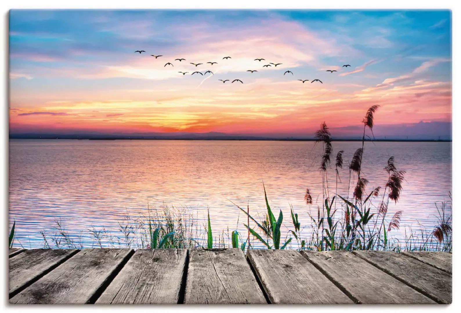 Artland Wandbild "Der See in den Farben der Wolken", Gewässer, (1 St.) günstig online kaufen