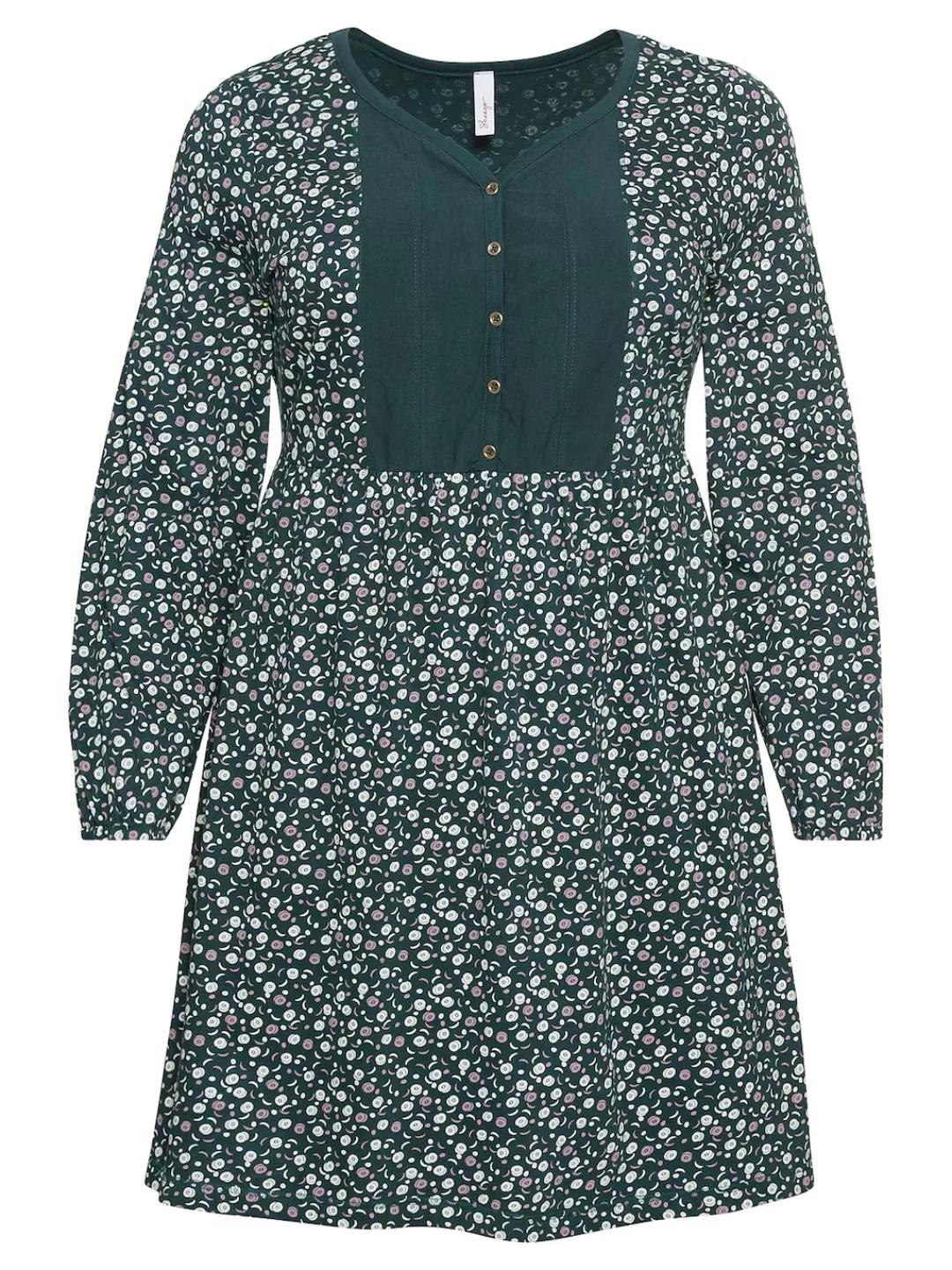 Sheego Jerseykleid "Große Größen", mit Bluseneinsatz vorn günstig online kaufen