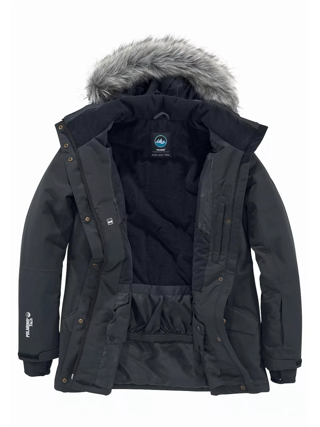 Polarino Outdoorjacke "Große Größen", mit Kapuze, Wind- & wasserdicht, atmu günstig online kaufen