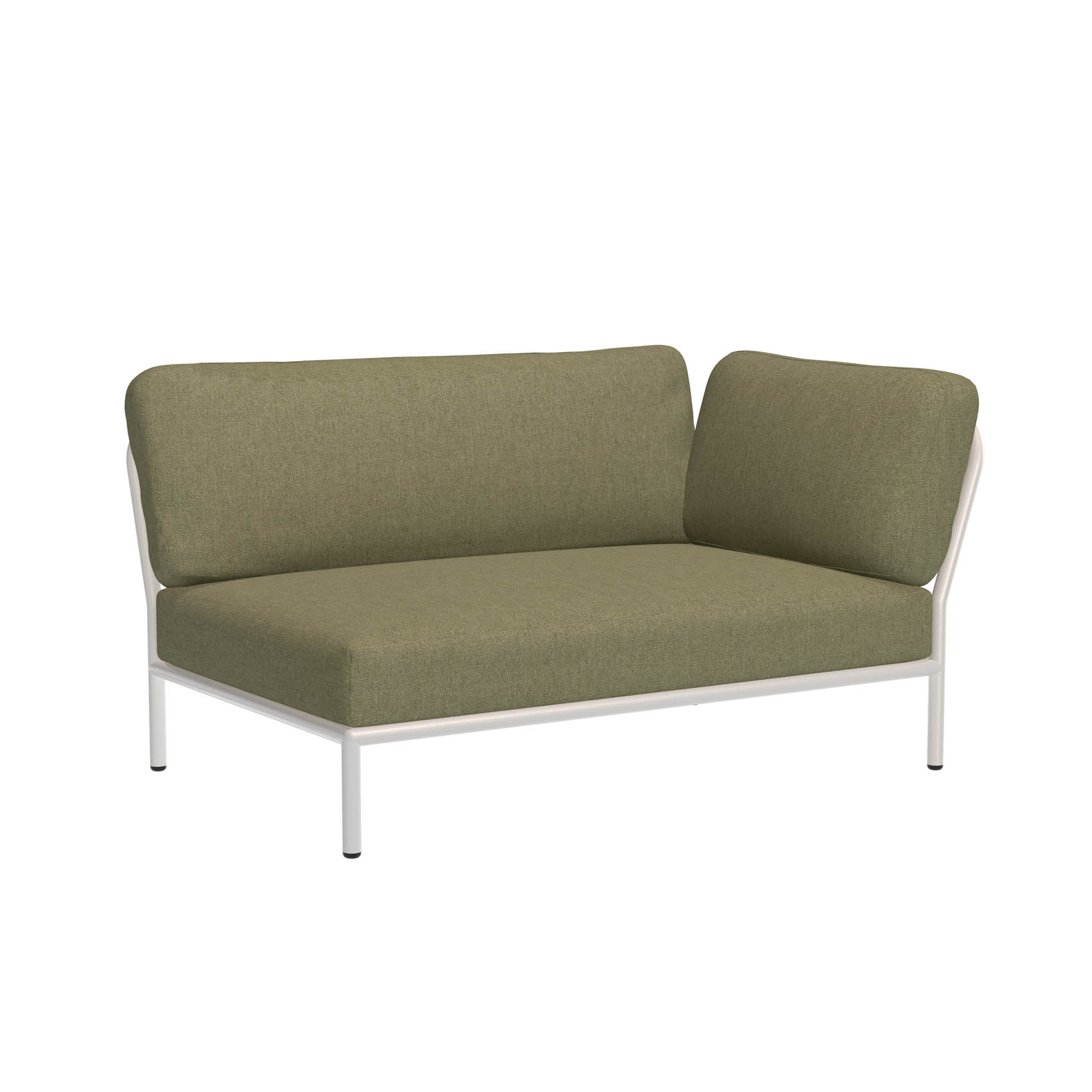 LEVEL Outdoor Sofa Lounge-Modul 2 Blattgrün Weiß Rechts günstig online kaufen