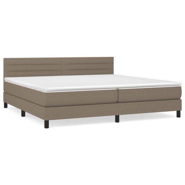 vidaXL Bettgestell Boxspringbett mit Matratze Taupe 200x200 cm Stoff Bett B günstig online kaufen