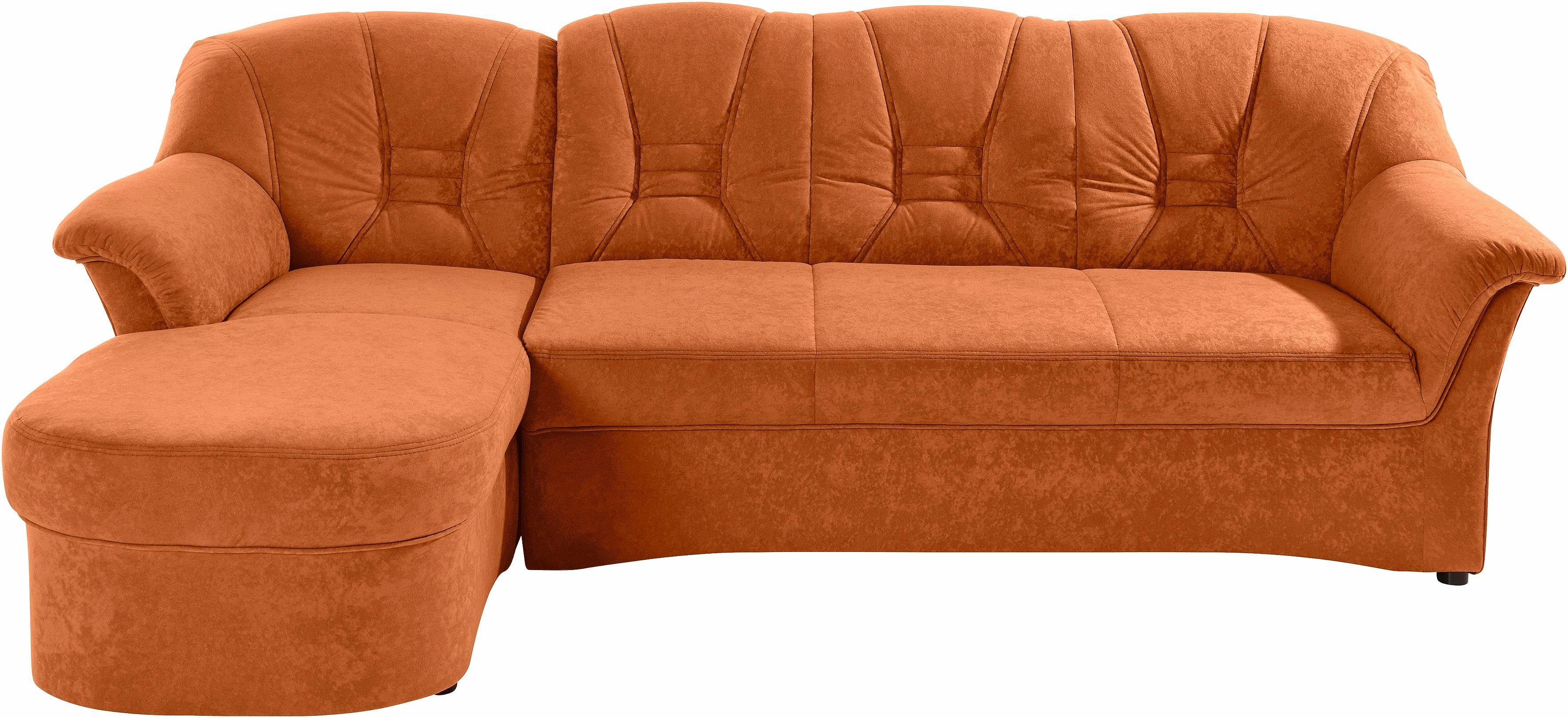 DOMO collection Ecksofa "Elva, zeitlose Formensprache, elegante Rückenstepp günstig online kaufen