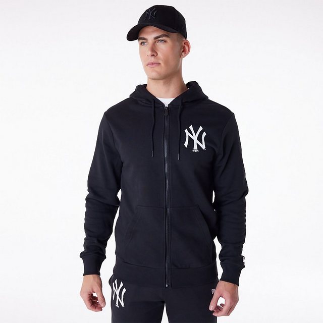 New Era Sweatshirt MLB ESSENTLS FZ HOODY NEYYAN BLKWHI günstig online kaufen