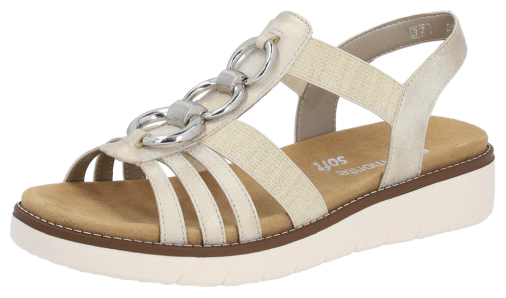 Remonte Sandale, Sommerschuh, Sandalette, Keilabsatz, mit praktischen Gummi günstig online kaufen