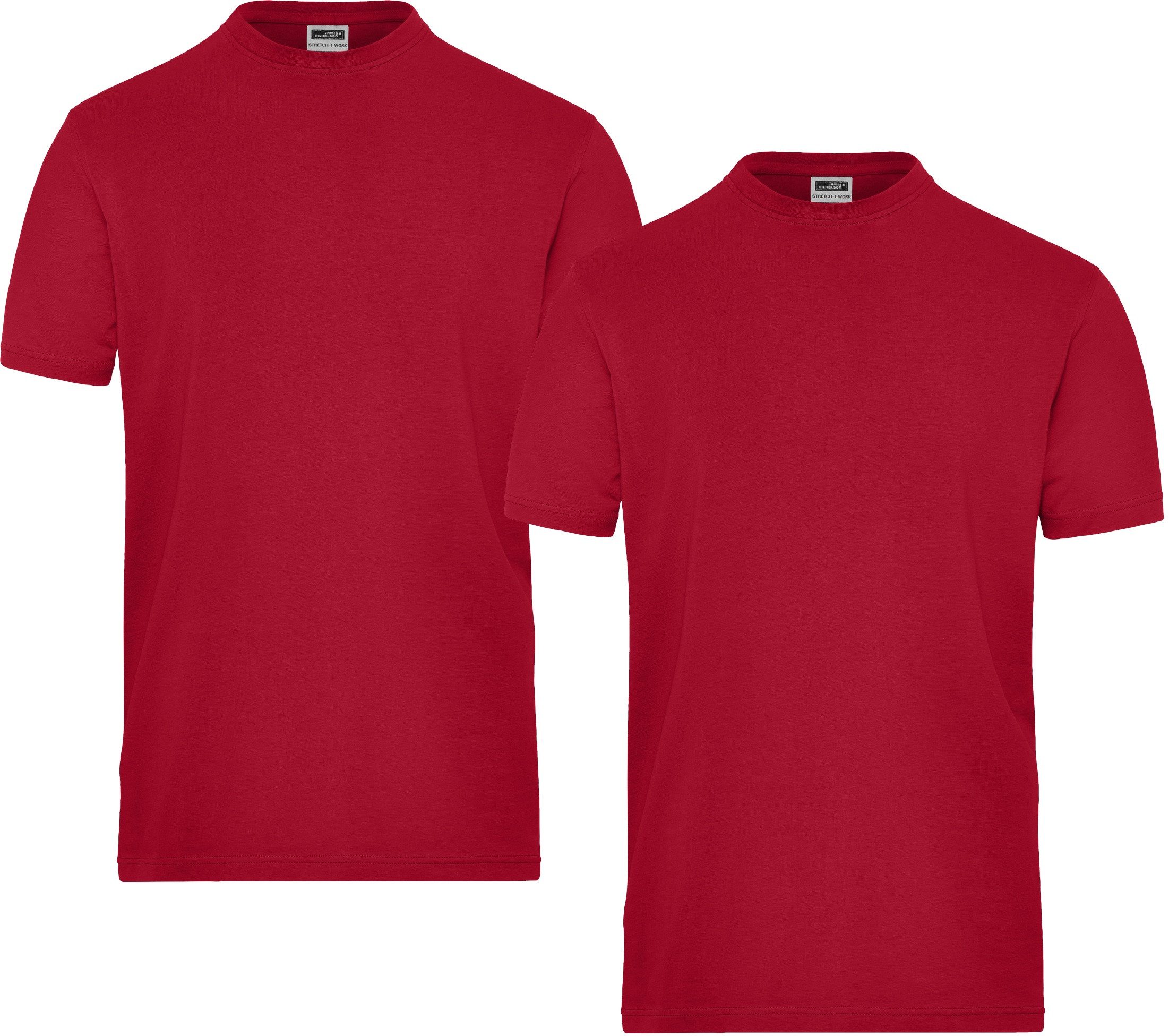 James & Nicholson T-Shirt Doppelpack elastisches günstig online kaufen