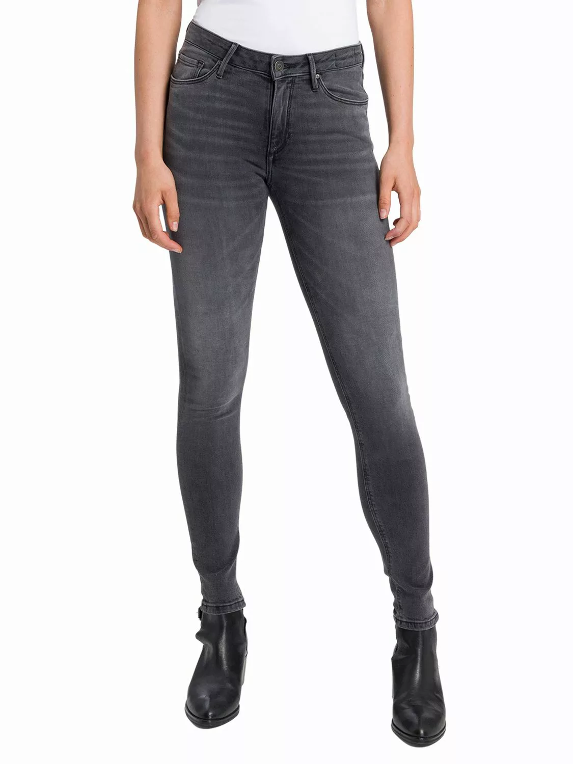 Cross Jeans Damen Jeans ALAN - Skinny Fit - Grau - Grey Used günstig online kaufen