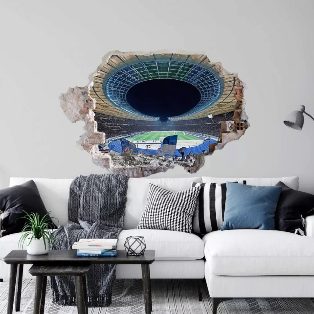 Wall-Art Wandtattoo »Hertha Stadion bei Nacht«, (1 St.), selbstklebend, ent günstig online kaufen