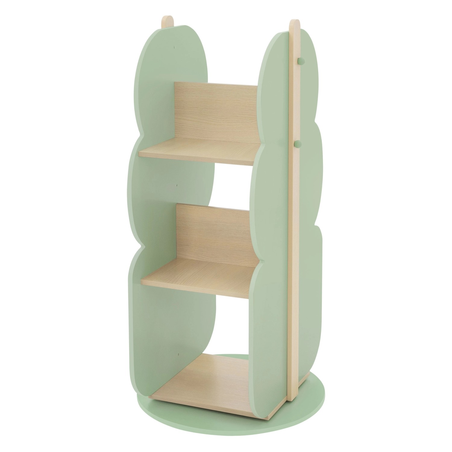Joyz Kinder Bücherregal Baum-Form 48 x 96 cm Grün-Natur 2 Seitiges aus Holz günstig online kaufen