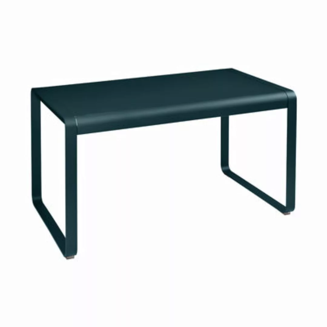 rechteckiger Tisch Bellevie metall blau / 140 x 80 cm - Metall - Fermob - B günstig online kaufen