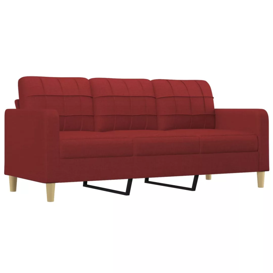 Vidaxl 3-sitzer-sofa Weinrot 180 Cm Stoff günstig online kaufen
