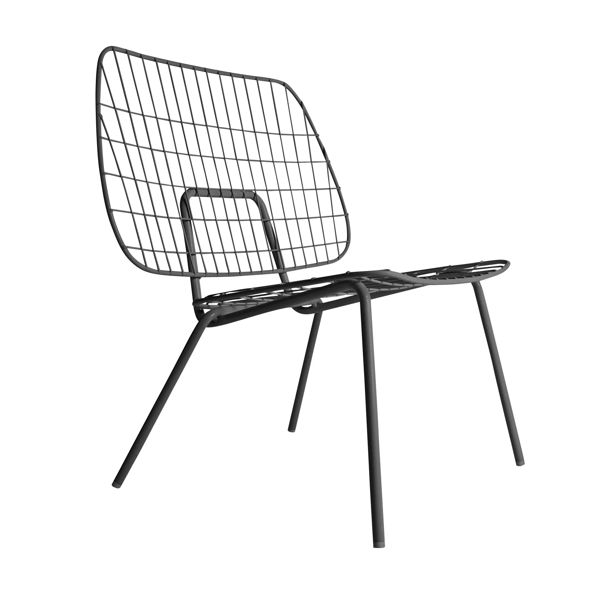 Menu - WM String Lounge Stuhl - schwarz/pulverbeschichtet/BxHxT 66x71,5x53c günstig online kaufen