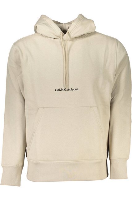 Calvin Klein Jeans Sweatshirt Herren Sweatshirt Beige – Bequemes Kapuzenshi günstig online kaufen