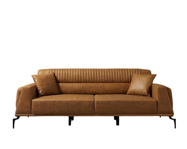 JVmoebel 3-Sitzer Braune Moderne Sofa Designer Wohnzimmer Dreisitzer Design günstig online kaufen