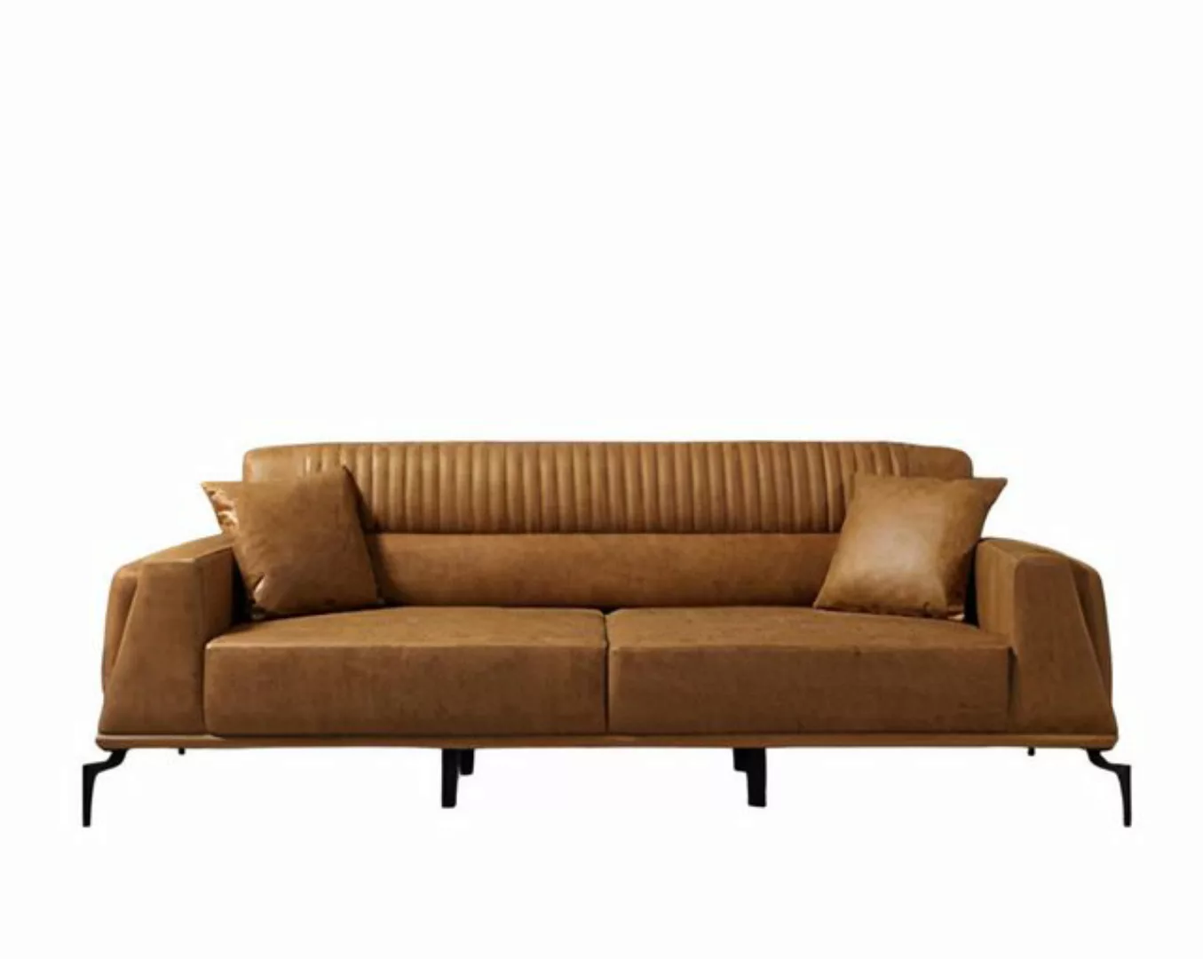 JVmoebel 3-Sitzer Braune Moderne Sofa Designer Wohnzimmer Dreisitzer Design günstig online kaufen