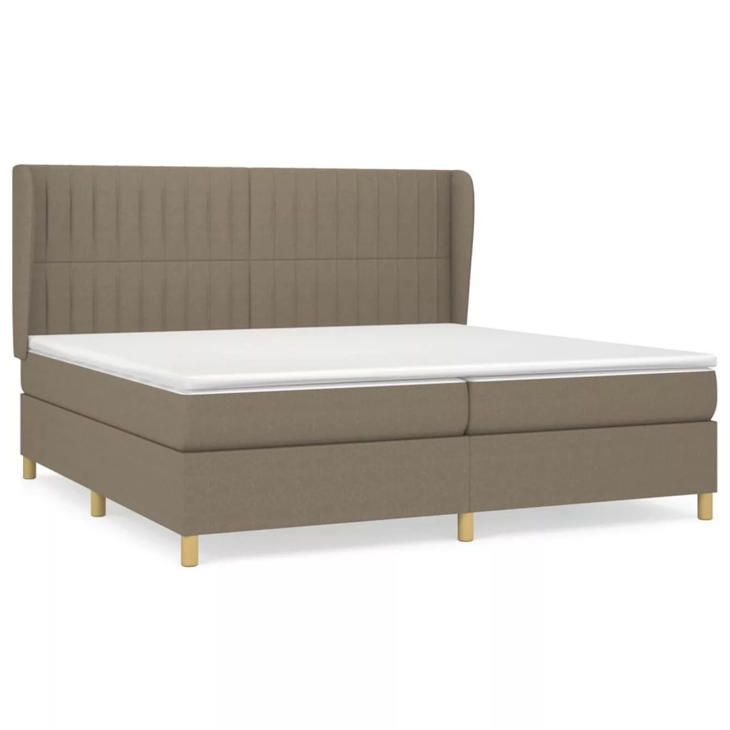 vidaXL Boxspringbett mit Matratze Taupe 200x200 cm Stoff1372784 günstig online kaufen