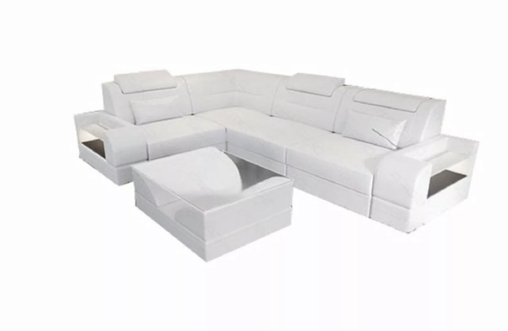 Sofa Dreams Ecksofa Ledercouch Sofa Trivento L Form kurz Leder Sofa günstig online kaufen