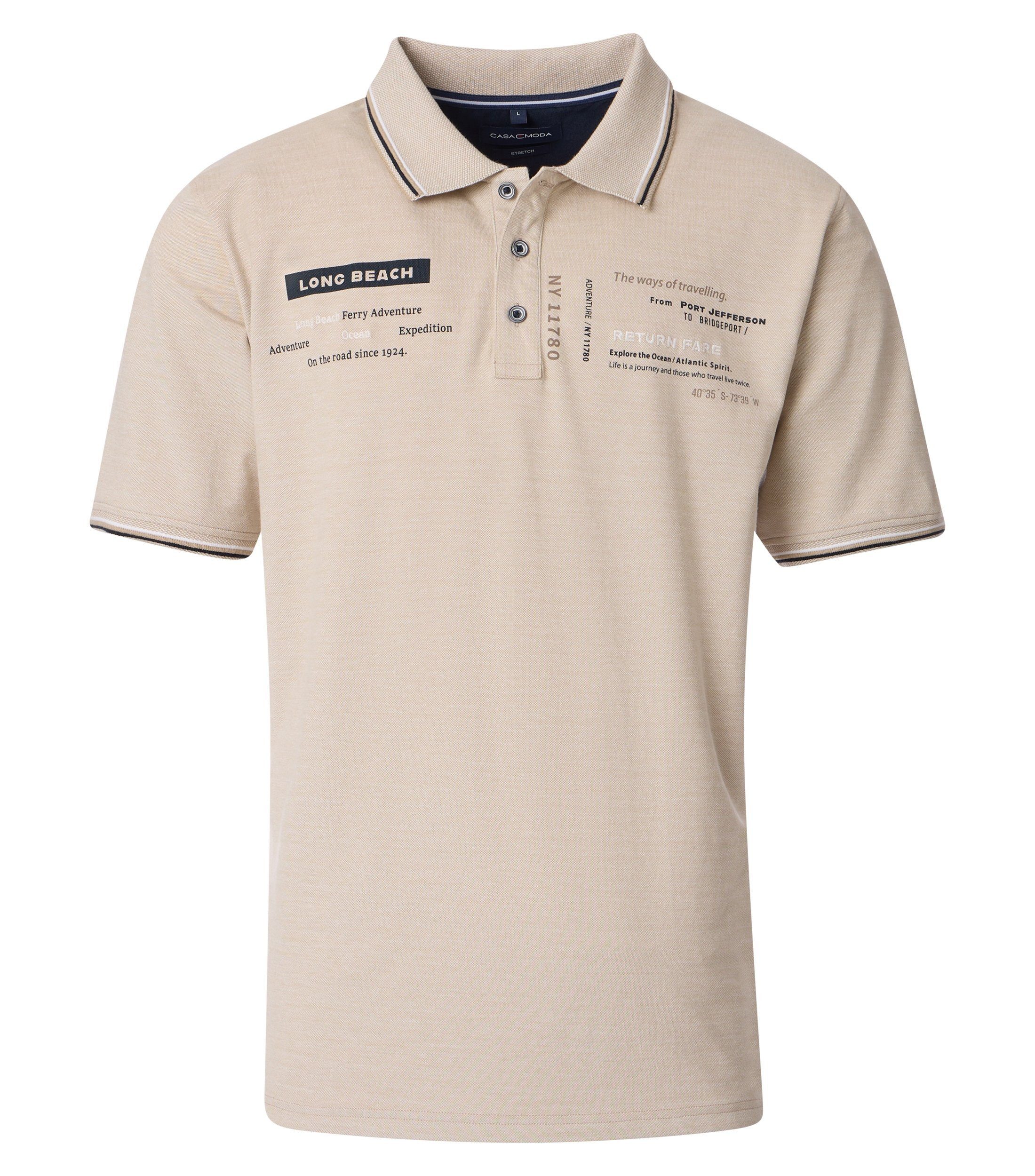 CASAMODA Poloshirt "CASAMODA Polo-Shirt Print" günstig online kaufen