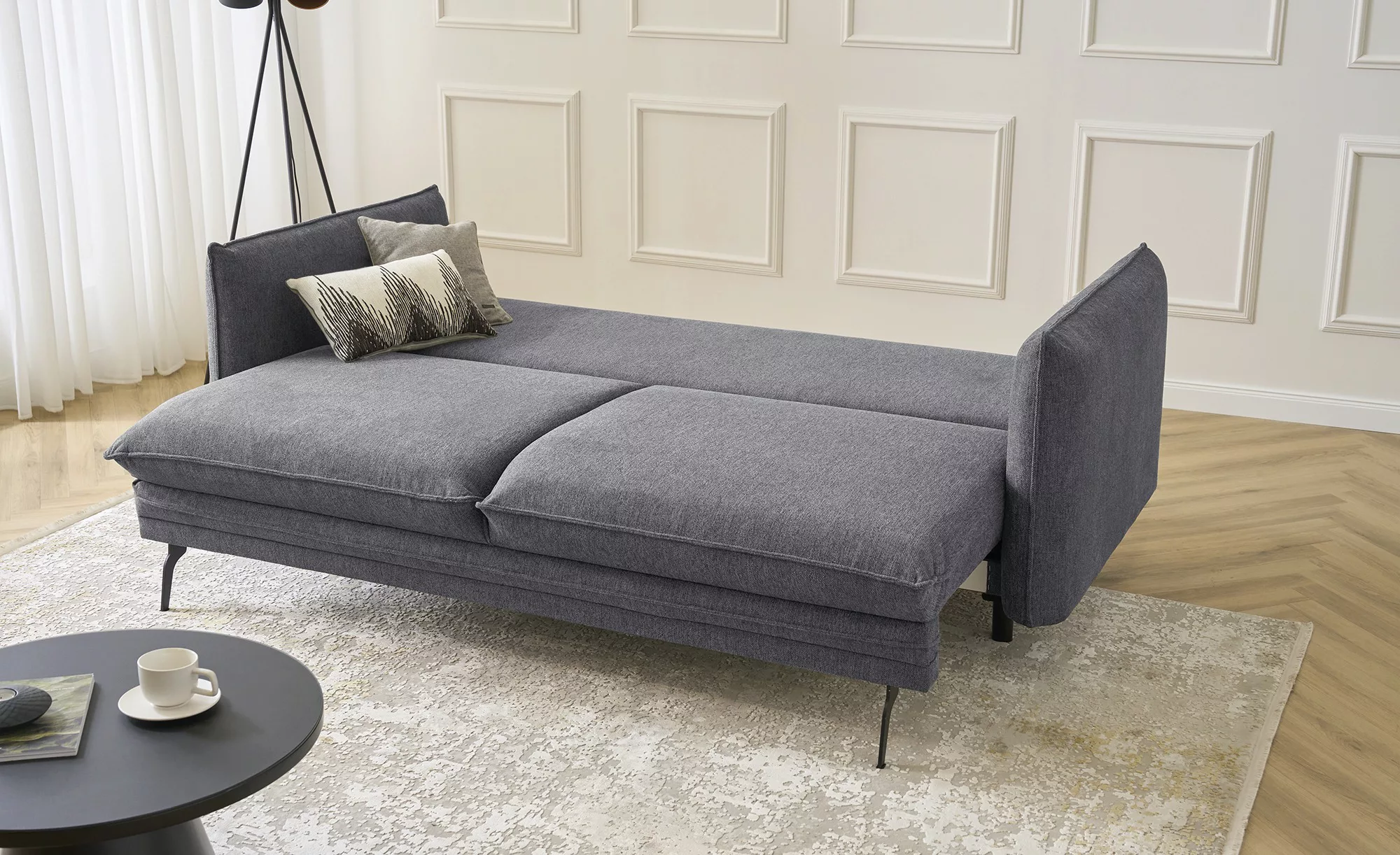 smart Sofa  Aki ¦ grau ¦ Maße (cm): B: 255 H: 78 T: 102 Polstermöbel > Sofa günstig online kaufen